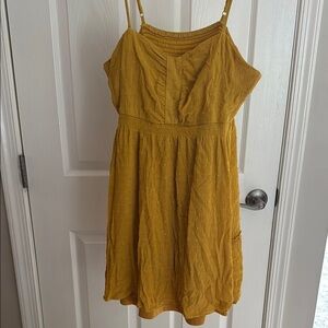 Mustard Yellow Sleeveless Dress
